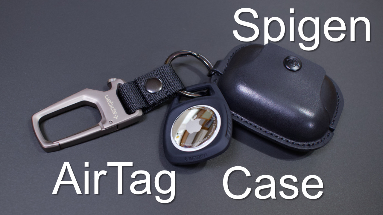 Spigen AirTag ケース レザー キーホルダー カラビナ　ブラック SpigenAirTagCaseThumbnail.jpg